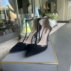 Louise et Cie Black T-Strap Heels